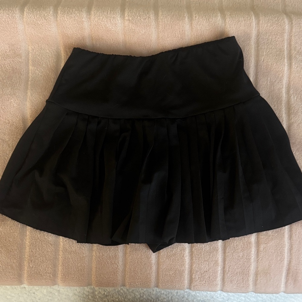 Black Pleated Sport Skirt